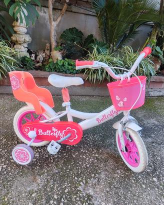 bicicletta con rotelle da bambina 