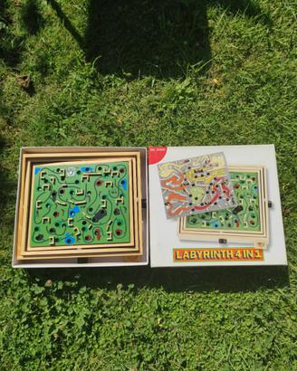 Gioco di legno Labyrinth 4 in 1 Dal Negro
