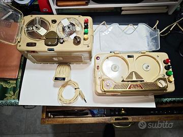 2 magnetofoni ,registratori a bobine Geloso g255 e