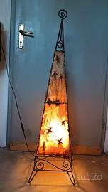 lampada da terra stile marocchino vera pelle 
