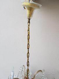 Lampadario in cristallo di Boemia antico 