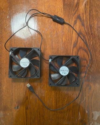 Doppia ventola USB da 120mm 5V Eluteng