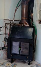 Termocamino e rivestimento granito e pietra