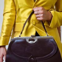 borsa vintage anni 40 - 50 
 marrone cioccolato 