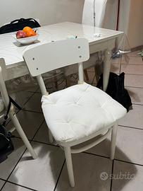 4 sedie ikea idolf bianche