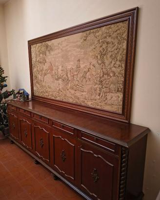 Meravigliosa madia in legno con quadro