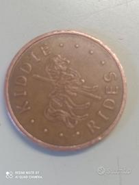 gettone giostre in bronzo anni 70 rarissimo 