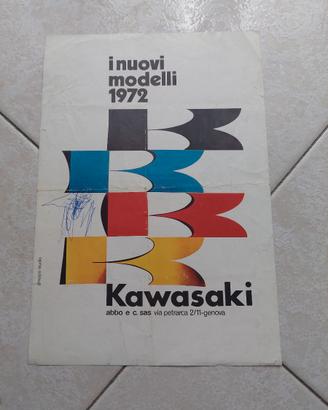Depliant originale Kawasaki 1972