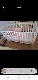 Lettino con sbarre e cassetto estraibile Picci