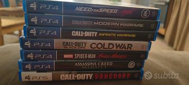 Lotto 7 giochi PS4 e ps5 