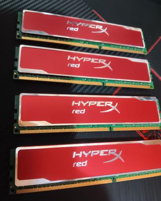 DDR3 Kingston HyperX Red 1600MHz  32GB (4x8GB)