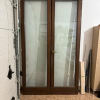 Porta a 2 ante con doppio vetro