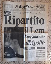 Quotidiano Il Messaggero d'epoca 1969 - IL LEM