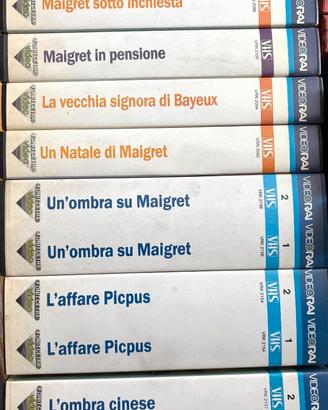 Lotto 8 VHS Maigret con Gino Cervi, Videorai