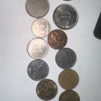 monete vintage europee Italia, Spagna, Francia