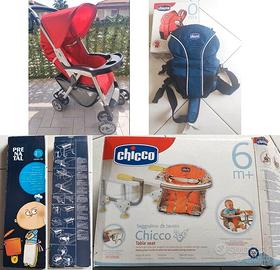 Set Passeggino-Marsupio-Seggiolino Tavolo-Parafiam