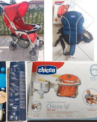 Set Passeggino-Marsupio-Seggiolino Tavolo-Parafiam