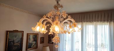 Lampadario vetro murano 