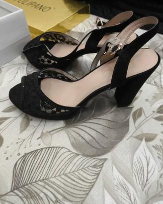 Sandali con zeppa alta 39 (descrizione)