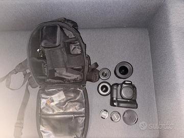 Fotocamera Canon Eos 60d + 3 obiettivi + zaino