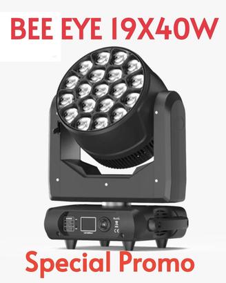 Testa Mobile Led BEE EYE 19X40W RGBW DMX Powercon