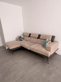 Divano 3 posti angolare microfibra  chaise longue