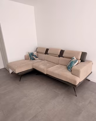 Divano 3 posti angolare microfibra  chaise longue