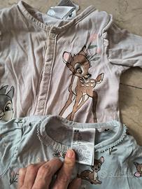 Tutine Pagliaccetti in cotone Disney Bambi 68 cm