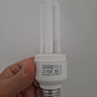 Lampadina Ikea 11W E27 bianco caldo CFL usata