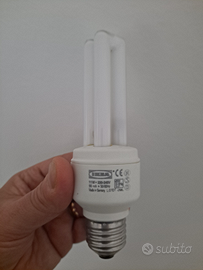 Lampadina Ikea 11W E27 bianco caldo CFL usata