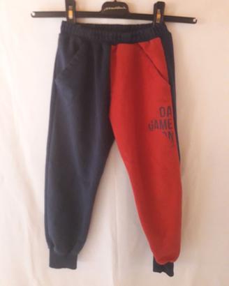 PANTALONI TUTA BLU E ROSSO "READY" UNISEX BIMBI 6A