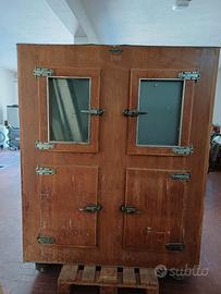 GHIACCIAIA VINTAGE IN LEGNO MASSELLO