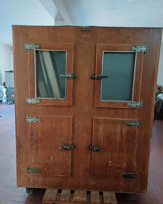 GHIACCIAIA VINTAGE IN LEGNO MASSELLO