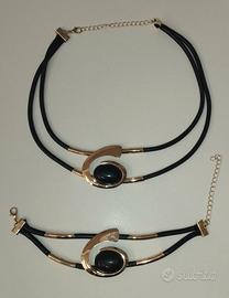 Set collana girocollo e bracciale