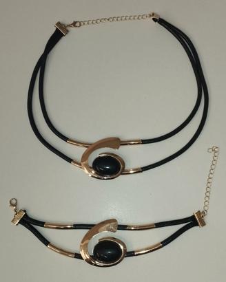 Set collana girocollo e bracciale