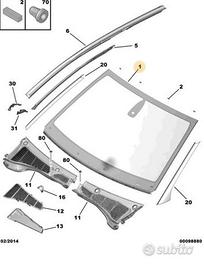 Vetro parabrezza Citroen C4 Cactus 9825184080