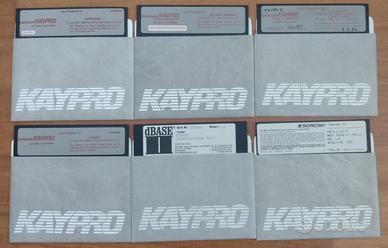 Lotto 6 floppy Kaypro originali – CP/M software