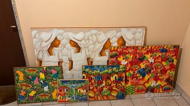 Set 5 tele originali di Santo Domingo