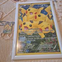 quadro stampa pikachu pokemon 