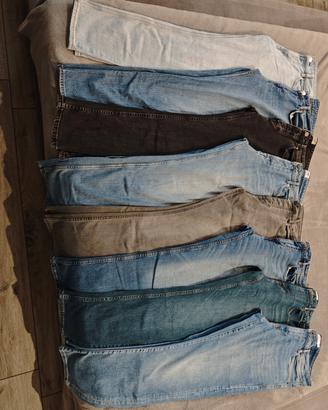 jeans taglia 52, set di 8 paia