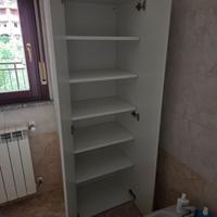 Armadio bianco 180x60x42, 6 ripiani (IKEA-SMÅSTAD)