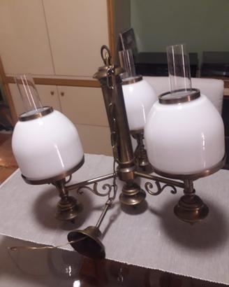 Lampadario ottone