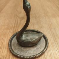 Porta anelli vintage forma cigno argento placcato