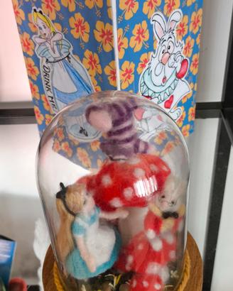 Bambole  lana cardata Alice con luci fatte a mano 
