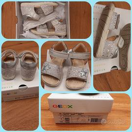 Sandali Bimba bianco/argento Geox N.23