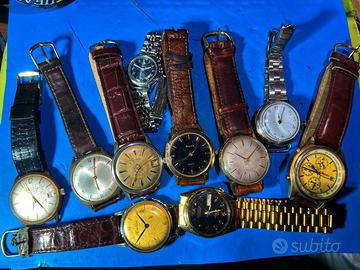 Lotto 10 orologi vintage automatici man da testare