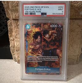 Carta One Piece Portgas D. Ace OP10-052 PSA 9