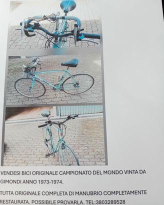 Bici storica da corsa Bianchi Giro d'Italia '73-74