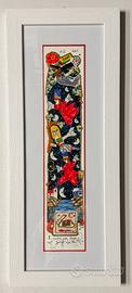 Quadro serigrafia F. Musante 10x50, ladri di lune