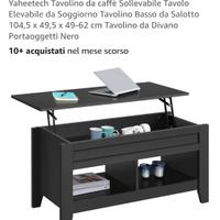 Tavolino da caffè con piano sollevabile
